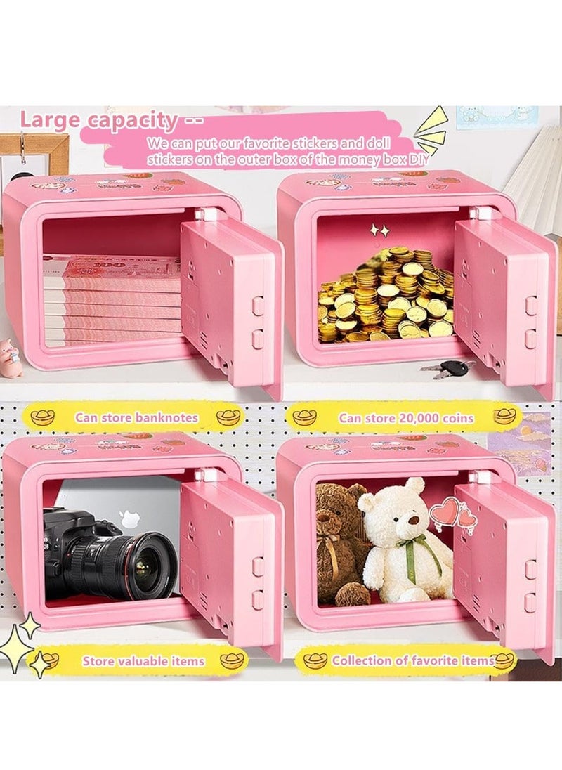 Electronic Money Saving Box Money Coin Bank Money Box with ATM Password Protected and Key Kids Piggy Bank Simulated Fingerprint Unlocking Safe ATM Cash Coin Savings Box Musical Toy for Boys Girls Holiday Party Birthday Gift  - Image 3