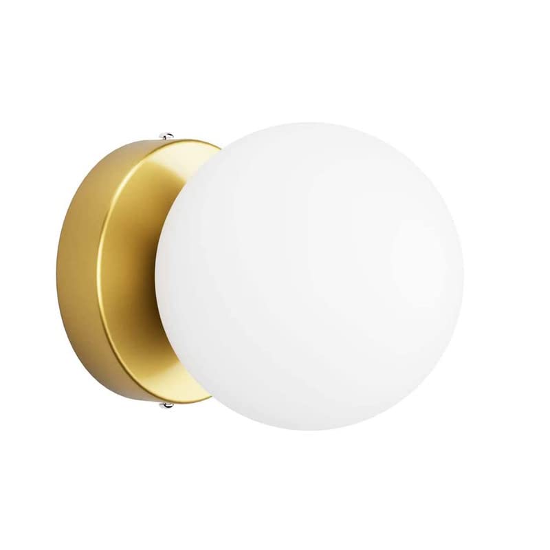 Improvhome Gold Wall Sconces Set of Two Modern Globe Wall Light Fixture Gold Sconces for Bedroom Living Room Bathroom Hallway Stair Exclude Bulb Pack of 1