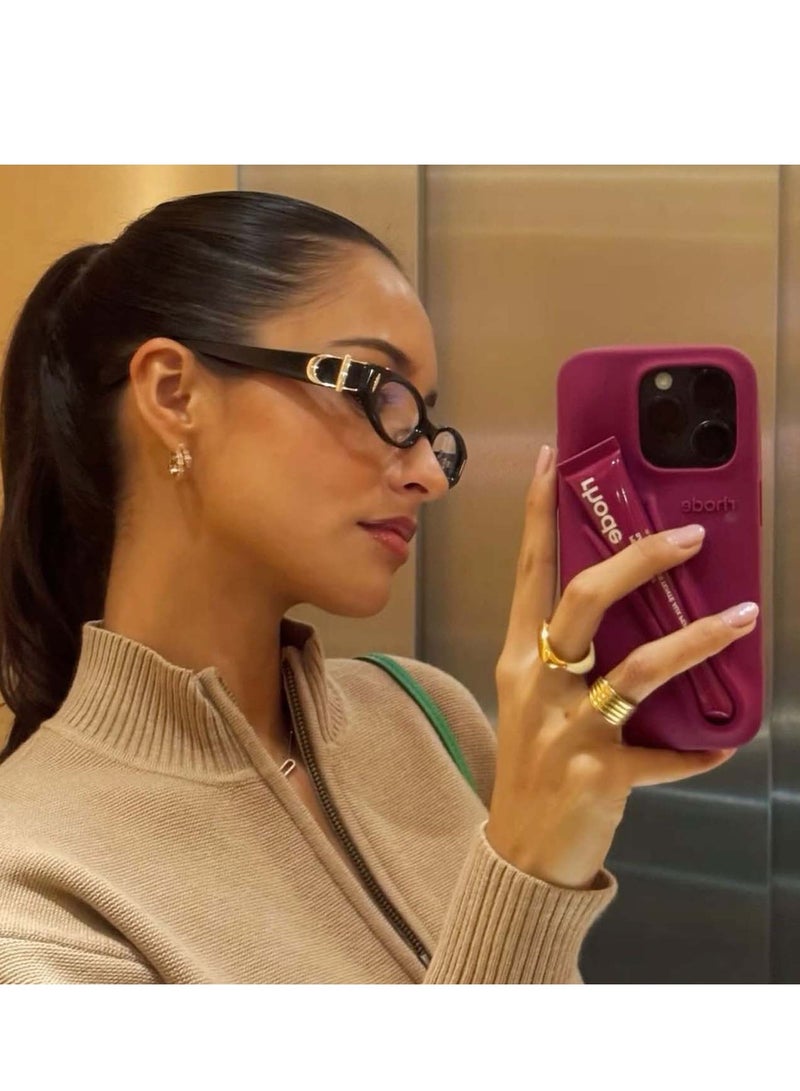 Rhode iPhone 14 Pro Case with Lip Gloss ,Mobile phone case Lipstick Set (Raspberry Jelly), Shockproof, scratch-resistant, portable, Rhode Applicable to iPhone 14 Pro - Image 3