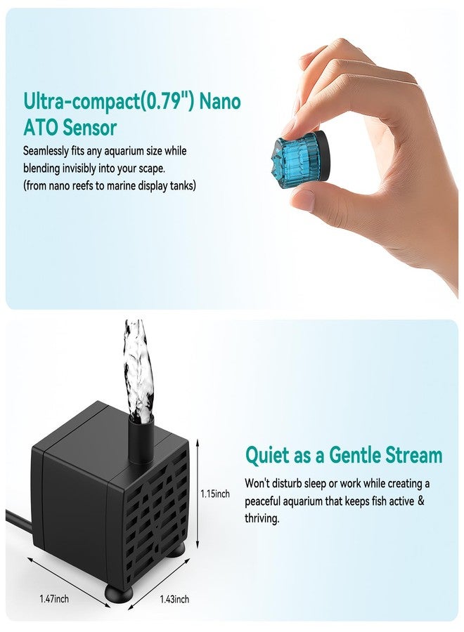 ATET Auto Top Off System ATO Saltwater Aquarium,Water Top Off System for Aquarium,Reef Tank＆Fish Tank- Blue - Image 4