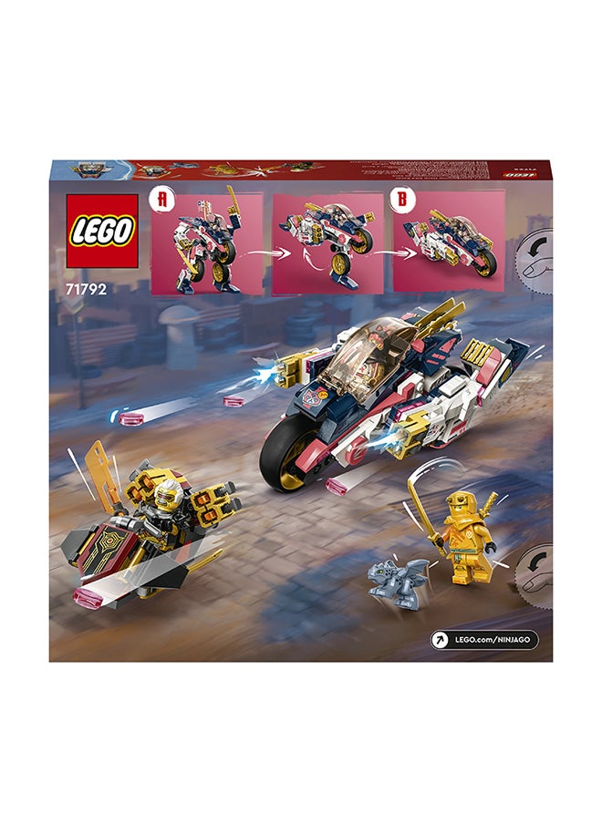 LEGO - Ninjago Sora’S Transforming Mech Bike Racer 71792 Building Toy Set; Featuring A Mech, A Dragon And 3 Minifigures; Gift For Kids Aged 8+ Who Love Buildable Toys And Ninja Action (384 Pieces) - Image 1