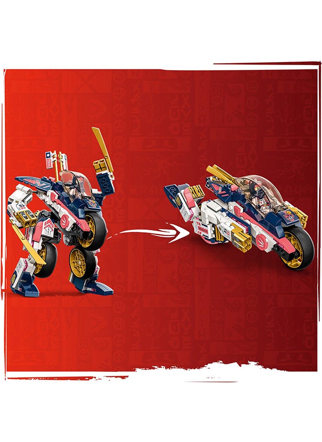 LEGO - Ninjago Sora’S Transforming Mech Bike Racer 71792 Building Toy Set; Featuring A Mech, A Dragon And 3 Minifigures; Gift For Kids Aged 8+ Who Love Buildable Toys And Ninja Action (384 Pieces) - Image 1