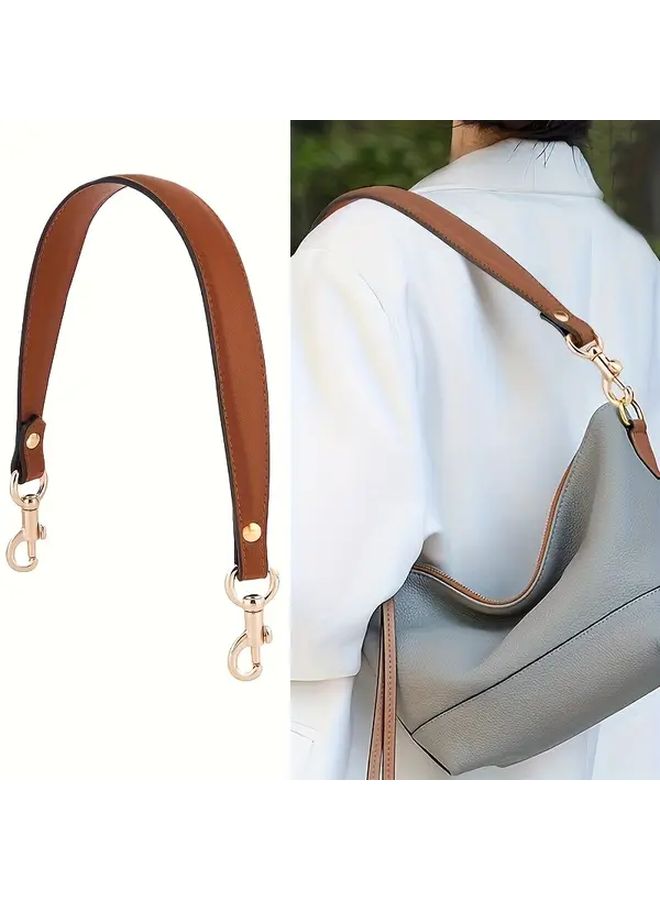 23 Inch Faux Leather Replacement Strap with Golden Toned Clasps Dark Brown DIY Accessory for Women Handbags Wallets Shoulder Bags Crafting Purse Making Supplies Customization - Image 2