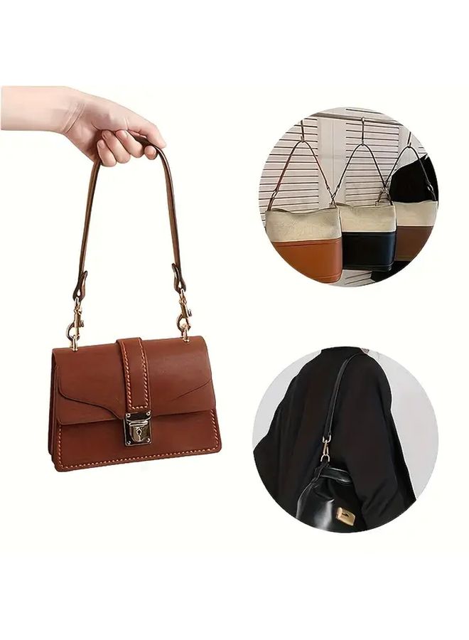 23 Inch Faux Leather Replacement Strap with Golden Toned Clasps Dark Brown DIY Accessory for Women Handbags Wallets Shoulder Bags Crafting Purse Making Supplies Customization - Image 3