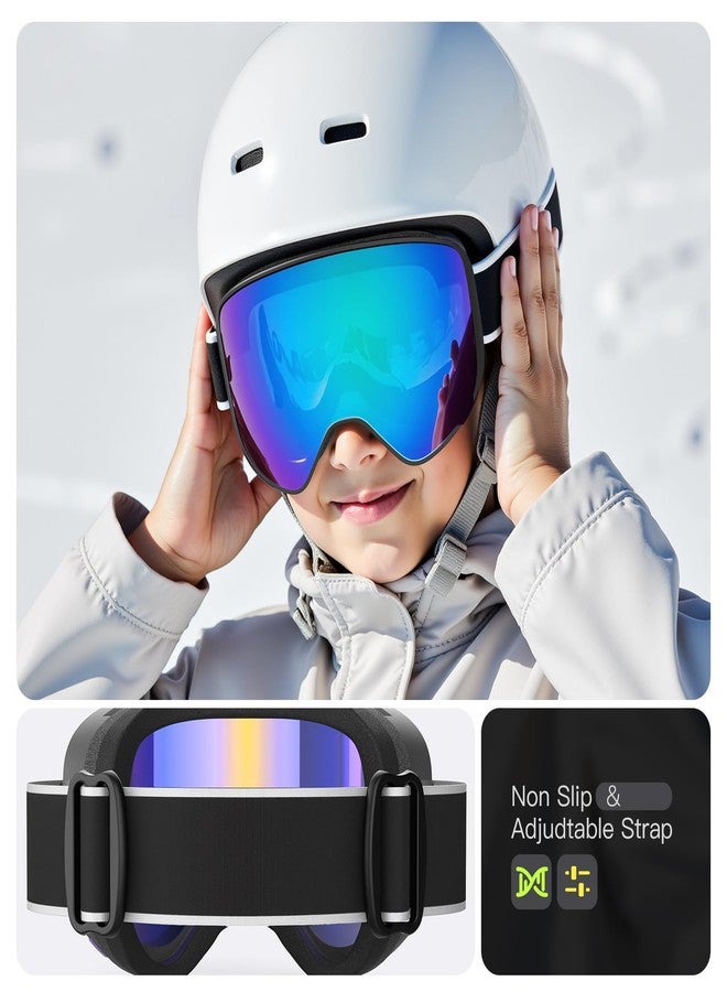 MAMBAOUT Ski Goggles with Magnetic Lens, Kids Snowboarding Goggles for Boys Girls, Anti Fog UV Protection Age 3-14 - Image 4