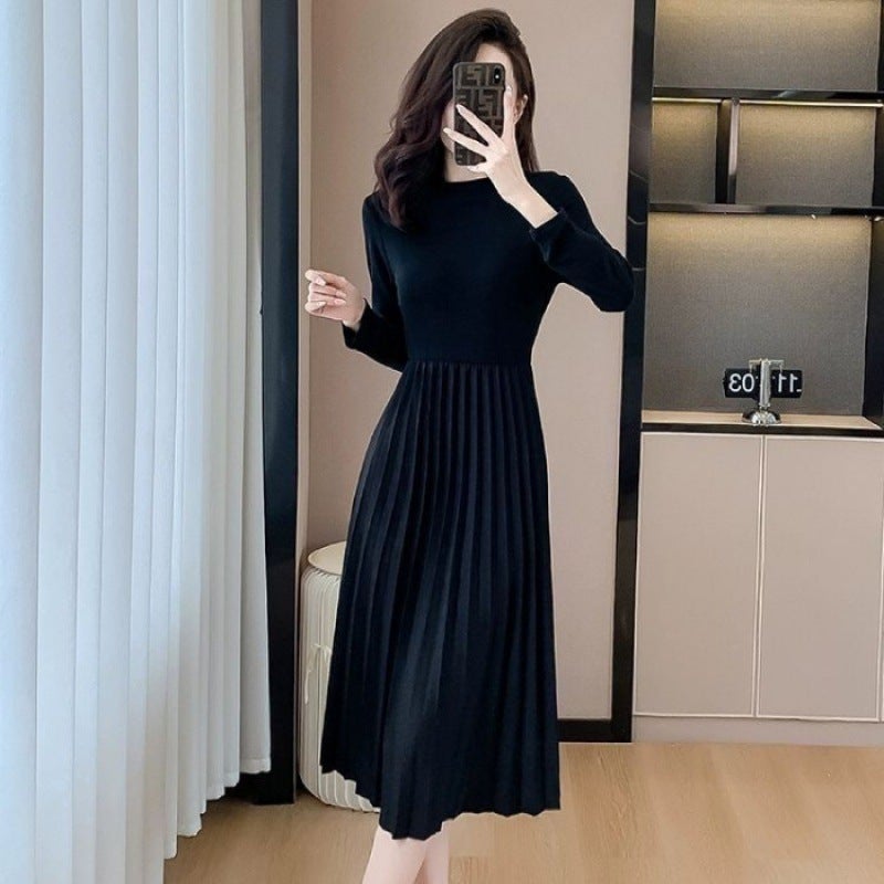 Cotton Thickeneded Small Fragrance Suit Skirt for Women 2024 New Winter Wear Fashionable Age-Reducing Two-Piece Set Black dress