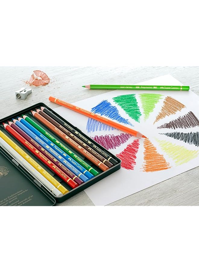FABER-CASTELL - Polychromos Color Pencil 12 Pieces Assorted Colour - Image 1