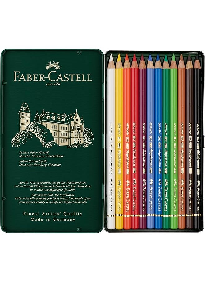 FABER-CASTELL - Polychromos Color Pencil 12 Pieces Assorted Colour - Image 1