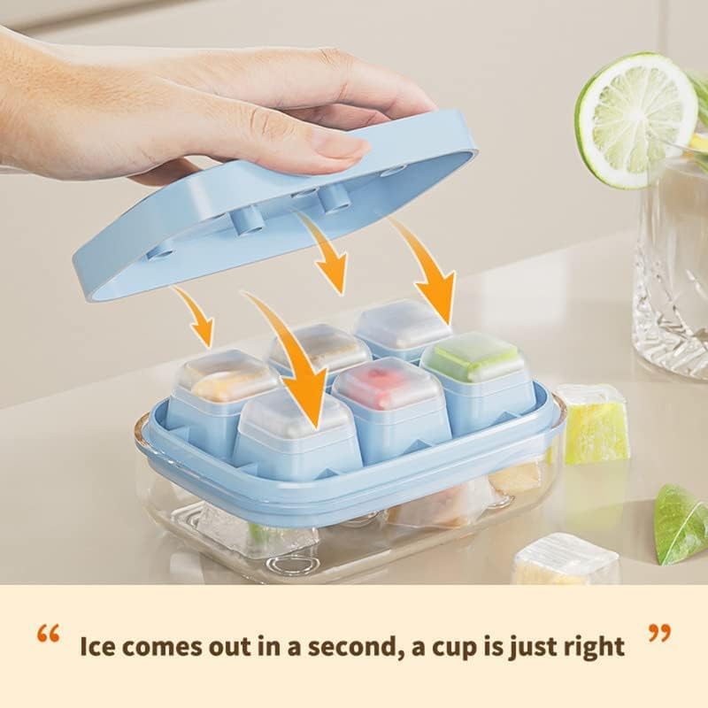 NAIDEV Ice Cube Tray Silicone Tray Large Capacity for Home Bar Use Small Freezer Frozen Mold High and Low Temperature Resistance Ice Mold Practical for DIY Molds Food Cake Molds Set of 4 - Image 5