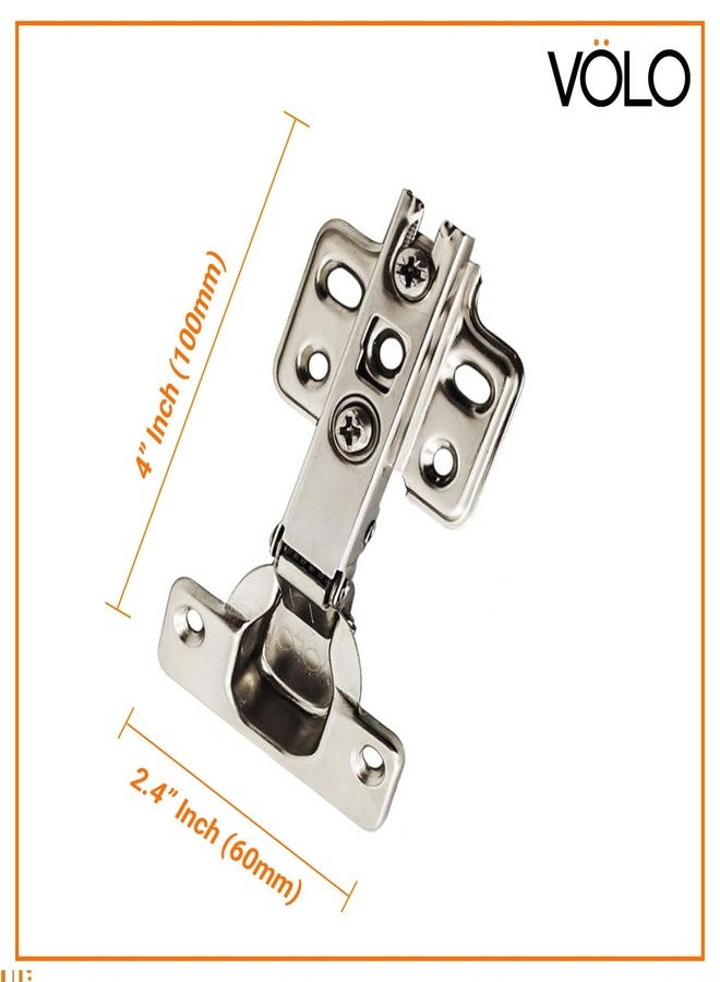 VOLO 10 Pieces (Pack of 5 Set) Concealed Cabinet Hinges with Screws | 0 Crank - Full Overlay | Auto Hinges for Kitchen Cabinets, Mild Steel European Style Hinge for Home, Office & Wardrobe - Image 2