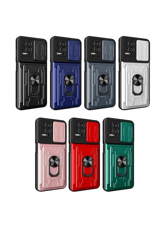 اس-توب جراب لهاتف Motorola Moto G100 مزود بغطاء منزلق من مادة TPU+PC مع فتحة بطاقة - Image 2