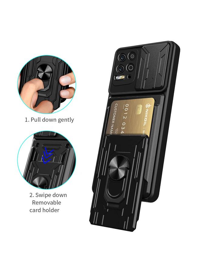 اس-توب جراب لهاتف Motorola Moto G100 مزود بغطاء منزلق من مادة TPU+PC مع فتحة بطاقة - Image 4