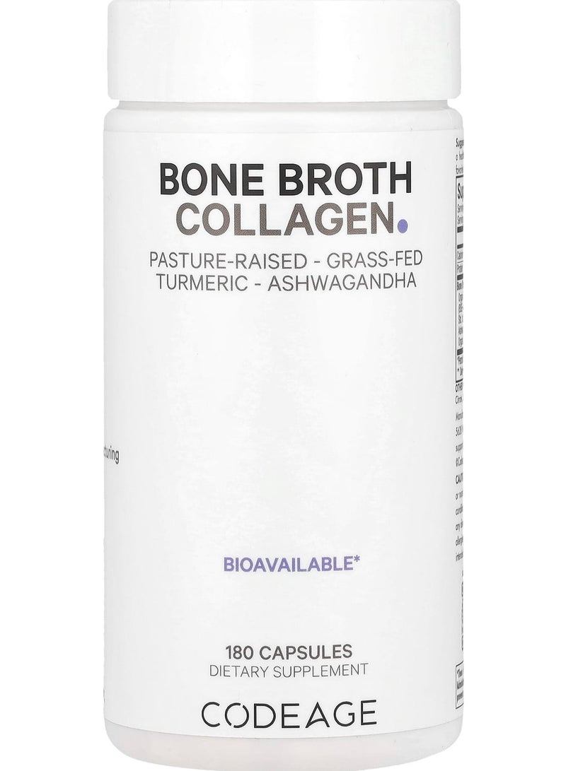 Codeage Bone Broth Collagen, 180 Capsules