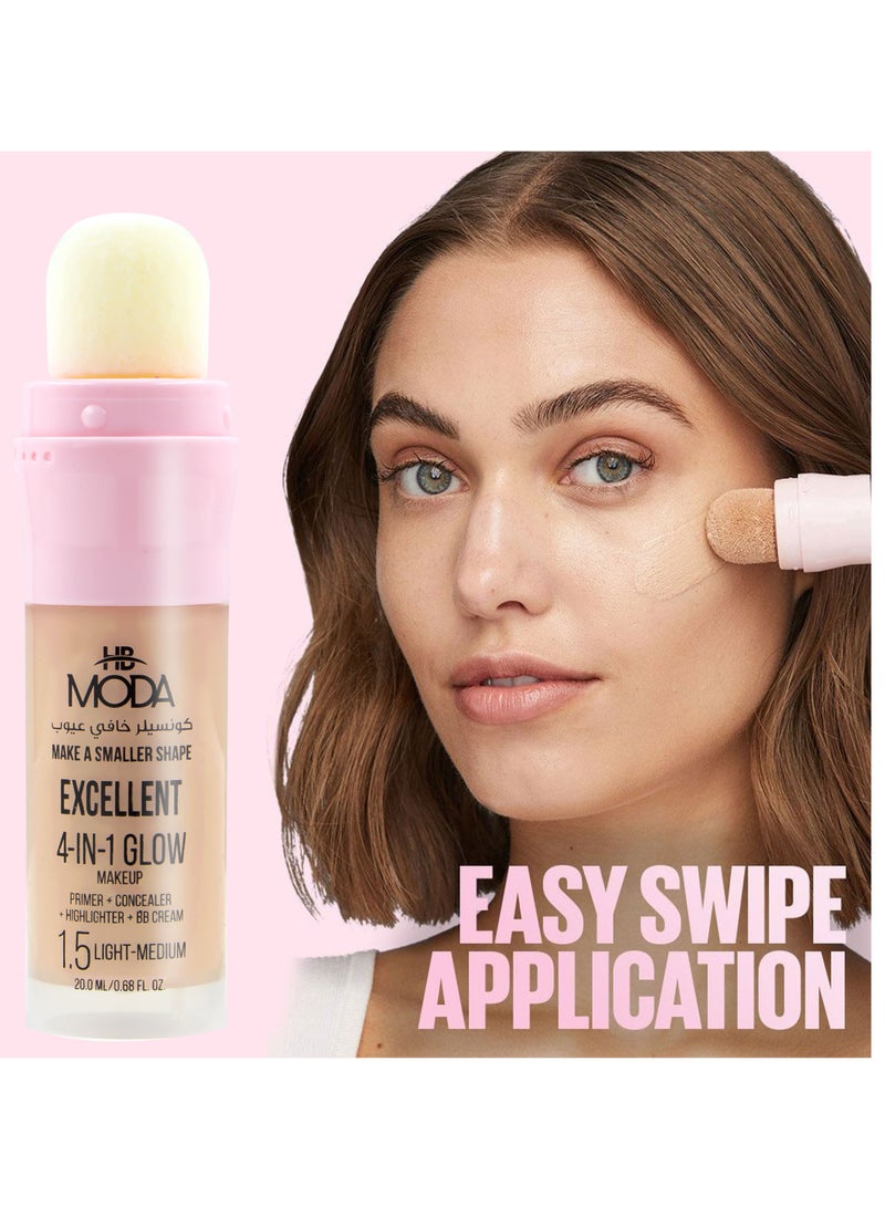 مودا مكياج مصحح فوري لتوحيد لون البشرة برايمر كونسيلر اضاءة بي بي كريم  #5 - Image 3