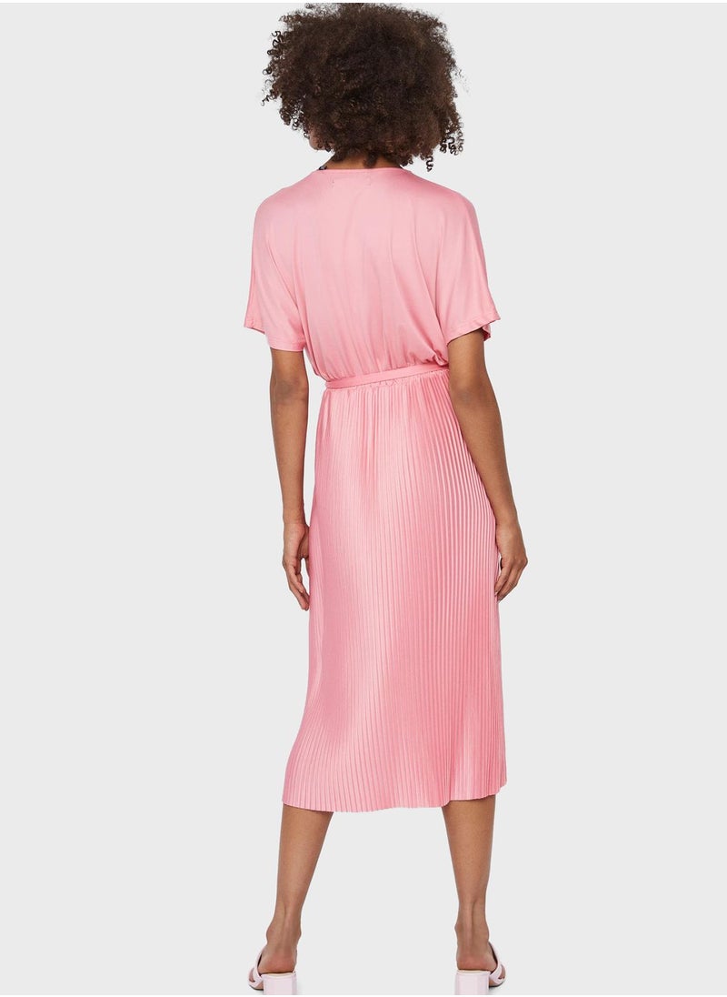 VERO MODA - Tie Waist Surplice Dress - Image 1