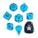 IUSTIDIE 7Piece Jumbo Silicone DND Dice Set 25mm Oversized Dice DD Dice Round Edges Soft Perfect Bouncer for DD RPG Bar Pub Club Party GamesBlue wBlack Numbers - Image 2