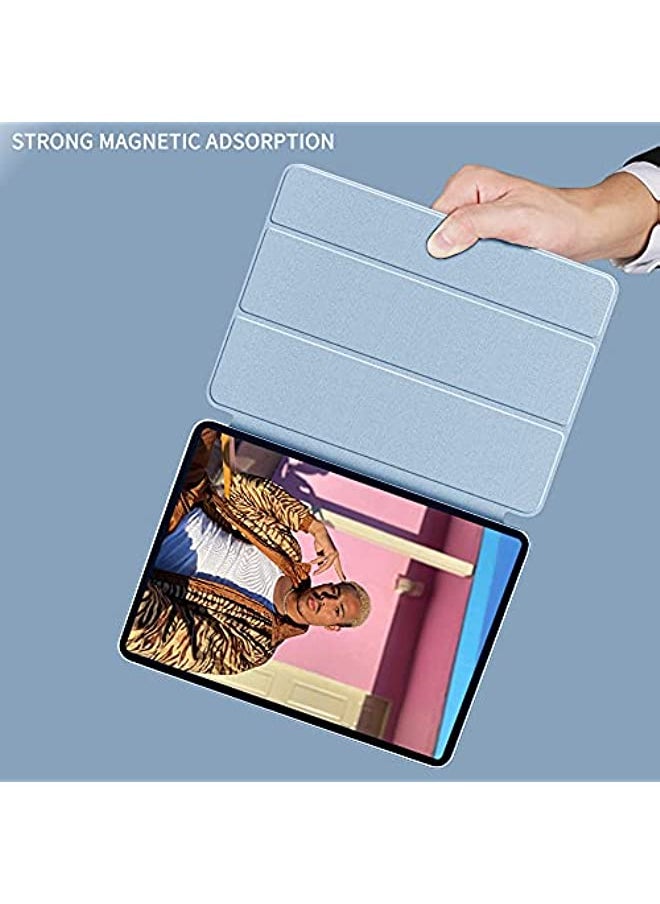 HuHa - kenke Case for iPad Pro 11 Inch 4th/3rd/2nd/1st Generation (2022/2021/2020/2018 Model), Rebound Magnetic Slim Trifold Stand Smart Cover, Support 2nd Gen Pencil Charging, Auto Sleep/Wake, Light Blue - Image 1