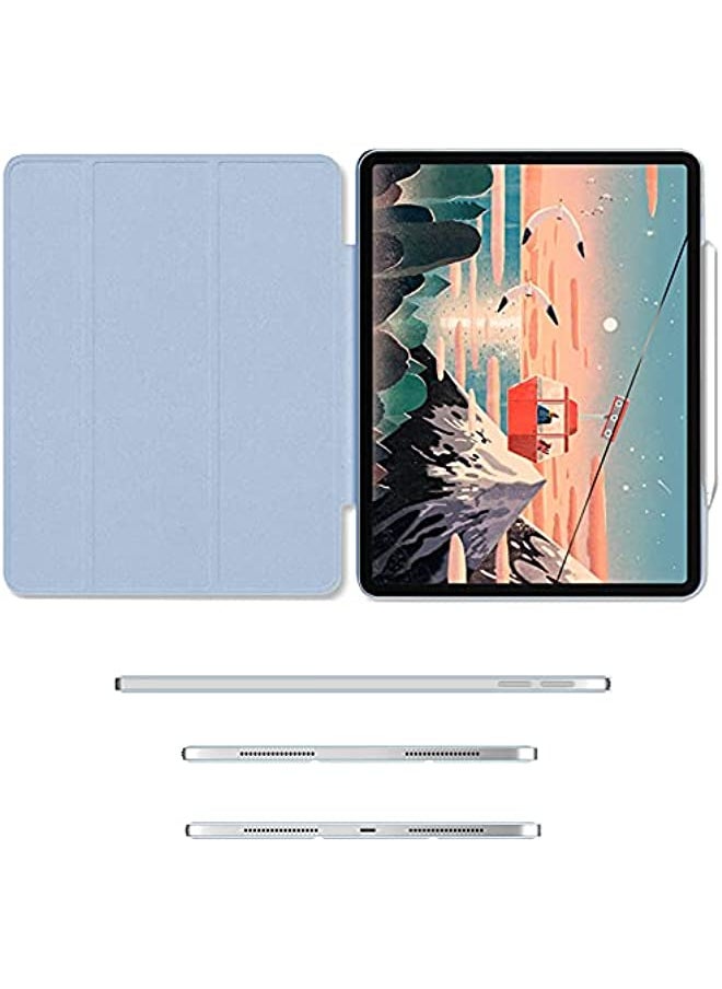 HuHa - kenke Case for iPad Pro 11 Inch 4th/3rd/2nd/1st Generation (2022/2021/2020/2018 Model), Rebound Magnetic Slim Trifold Stand Smart Cover, Support 2nd Gen Pencil Charging, Auto Sleep/Wake, Light Blue - Image 1