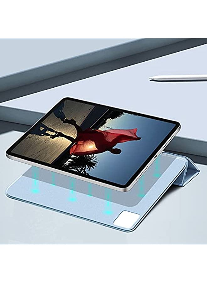 HuHa - kenke Case for iPad Pro 11 Inch 4th/3rd/2nd/1st Generation (2022/2021/2020/2018 Model), Rebound Magnetic Slim Trifold Stand Smart Cover, Support 2nd Gen Pencil Charging, Auto Sleep/Wake, Light Blue - Image 1