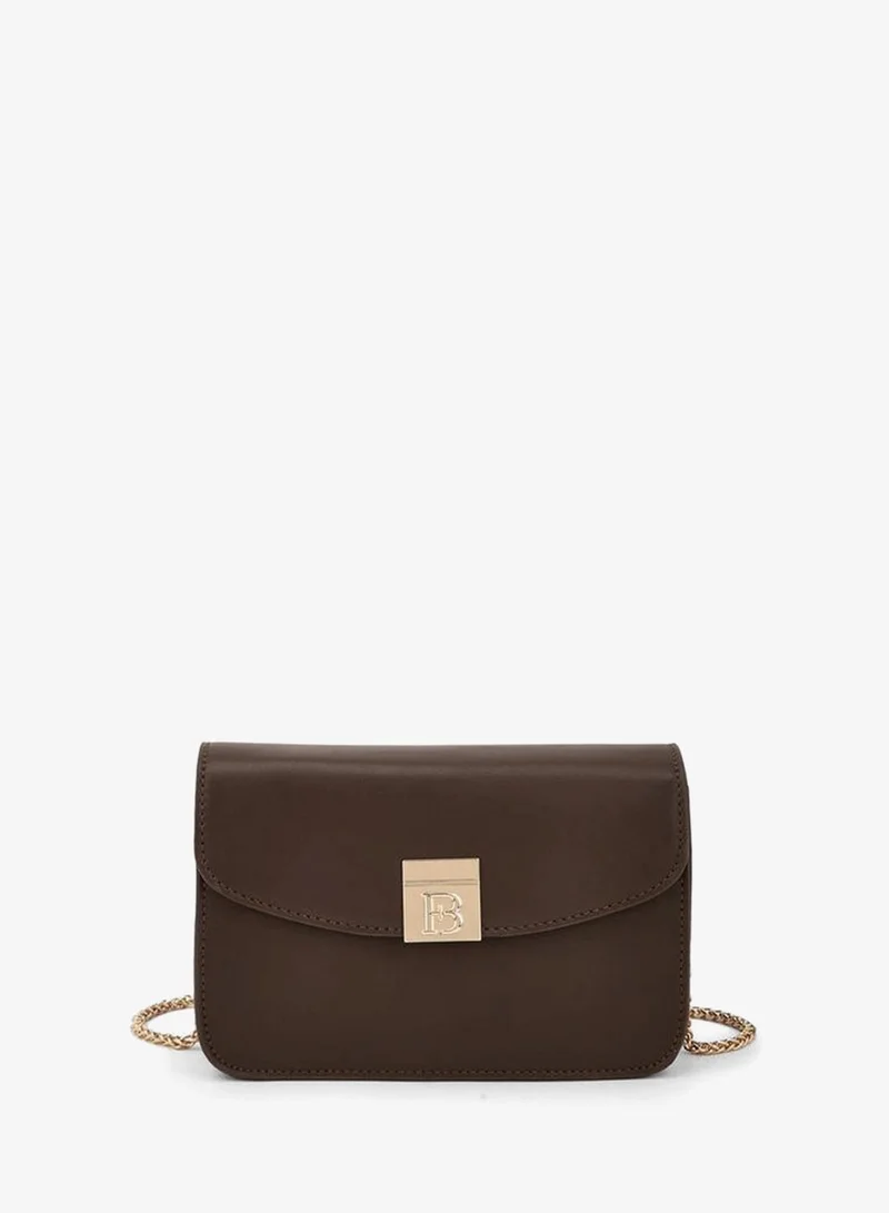 Flora Bella By Shoexpress Flora Bella Logo Accent Crossbody Bag with Chain Strap