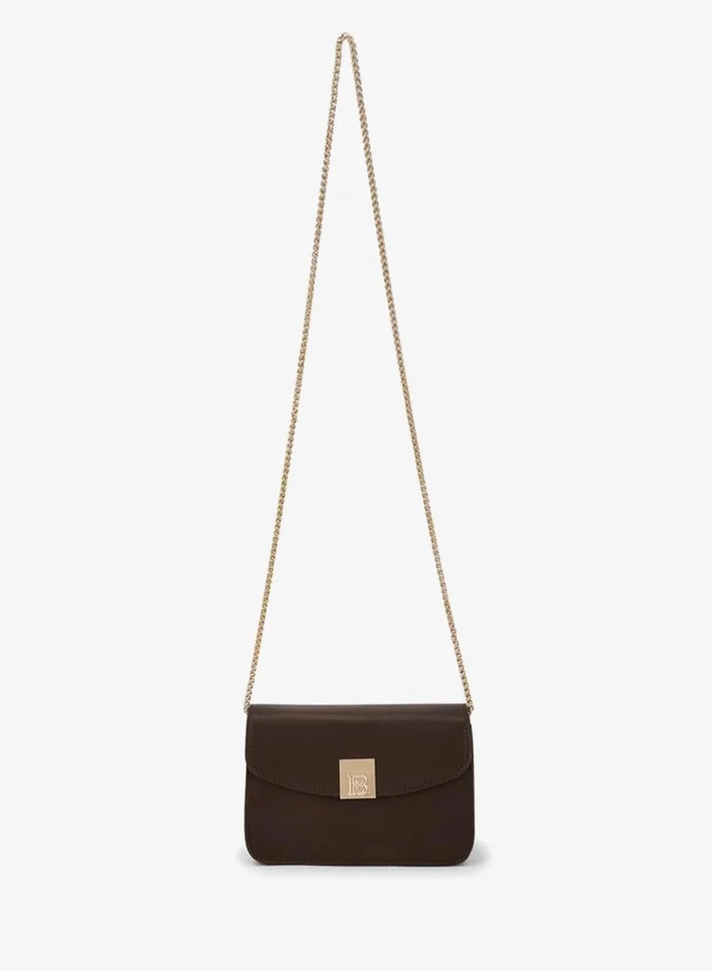 Flora Bella By Shoexpress Flora Bella Logo Accent Crossbody Bag with Chain Strap