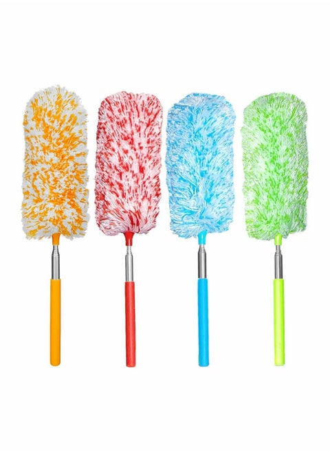 4 Pcs Microfiber Duster Microfiber Hand Duster Washable Microfibre Cleaning Tool Extendable Dusters for Cleaning Office Car Computer Air Condition Washable Duster