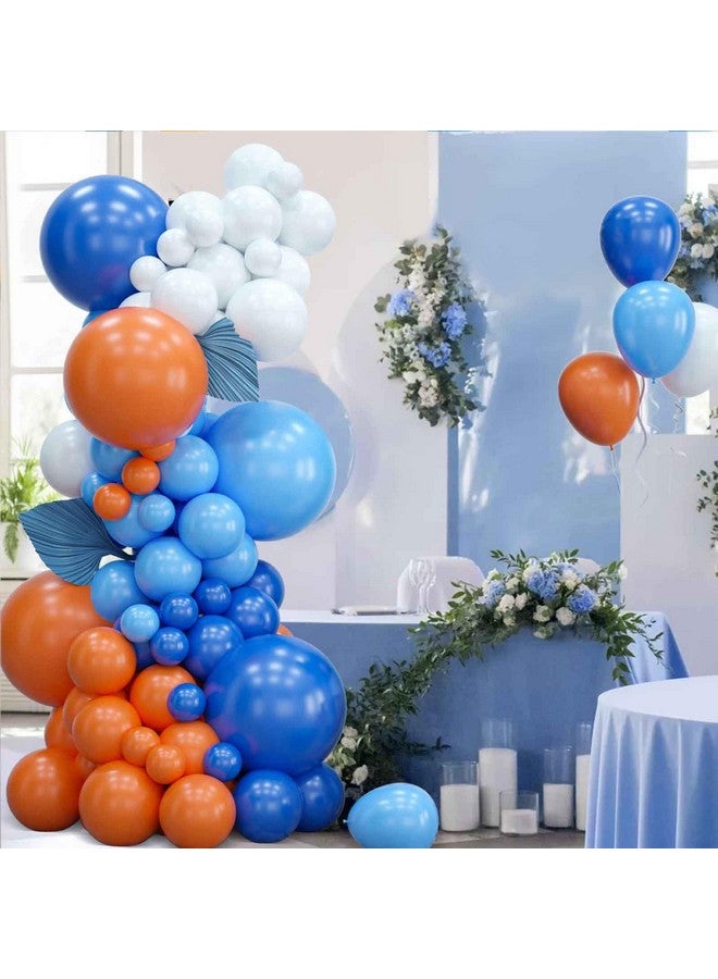 GAKA Blue Confetti And Orange Balloons Pack Of 50 Great For Weddings Birthdays Bridal Shower Decorations Graduation Party Decorations Supplies 3 Style 12 Inch - Image 3