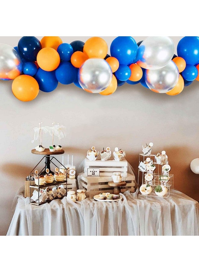GAKA Blue Confetti And Orange Balloons Pack Of 50 Great For Weddings Birthdays Bridal Shower Decorations Graduation Party Decorations Supplies 3 Style 12 Inch - Image 2