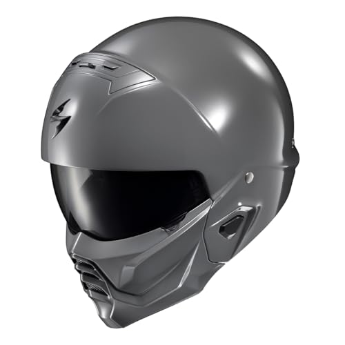 ScorpionEXO Covert 2 Open Face 34 Full Mode Motorcycle Helmet Bluetooth Ready Speaker Pockets Interchangeable Mouth Cover DOT Approved Solid Cement Grey 3XLarge - Image 1