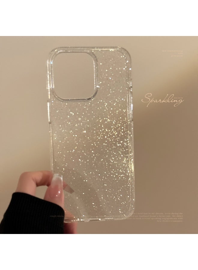NIBEMINENT Protective TPU Case Cover For iPhone 17 Air, Transparent Fine Flashes