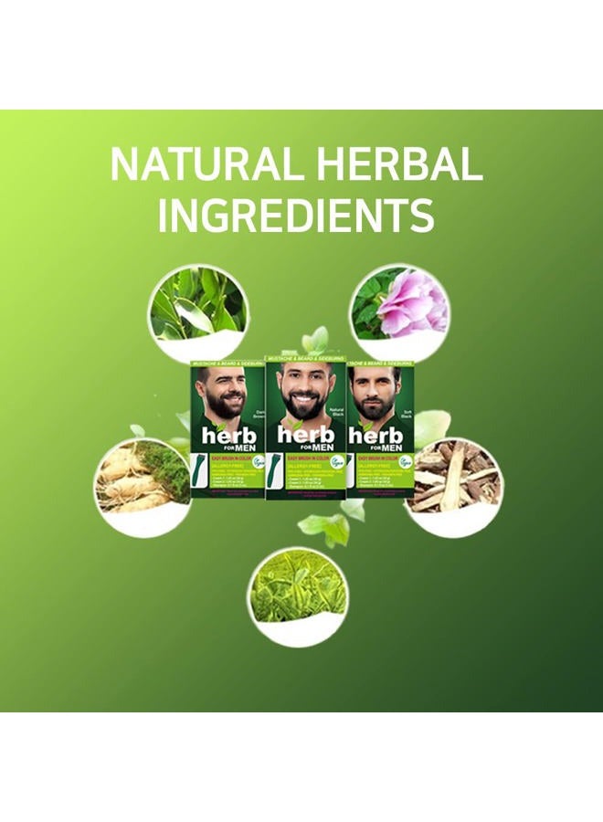 HerbForMen Herb For Men, PPD & Ammonia Free Mustache & Beard Dye, Vegan Natural Ingredients, Odorless, No More Skin Irritations from Coloring for Sensitive Skin – Dark Brown - Image 3