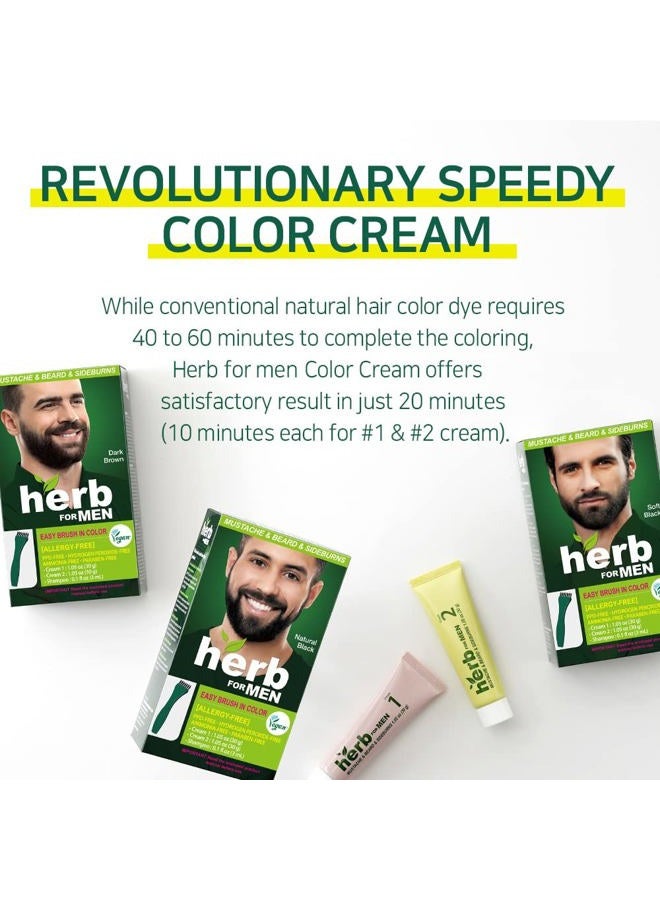 HerbForMen Herb For Men, PPD & Ammonia Free Mustache & Beard Dye, Vegan Natural Ingredients, Odorless, No More Skin Irritations from Coloring for Sensitive Skin – Dark Brown - Image 5