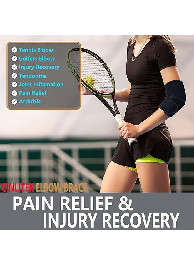 Adjustable Elbow Brace for Men & Women - Instant Pain Relief for Tennis Elbow, Golfer’s Elbow, Tendonitis & Arthritis - Advanced Support for Weightlifting, Gym, Sports Injury Recovery & Daily Use - Image 4