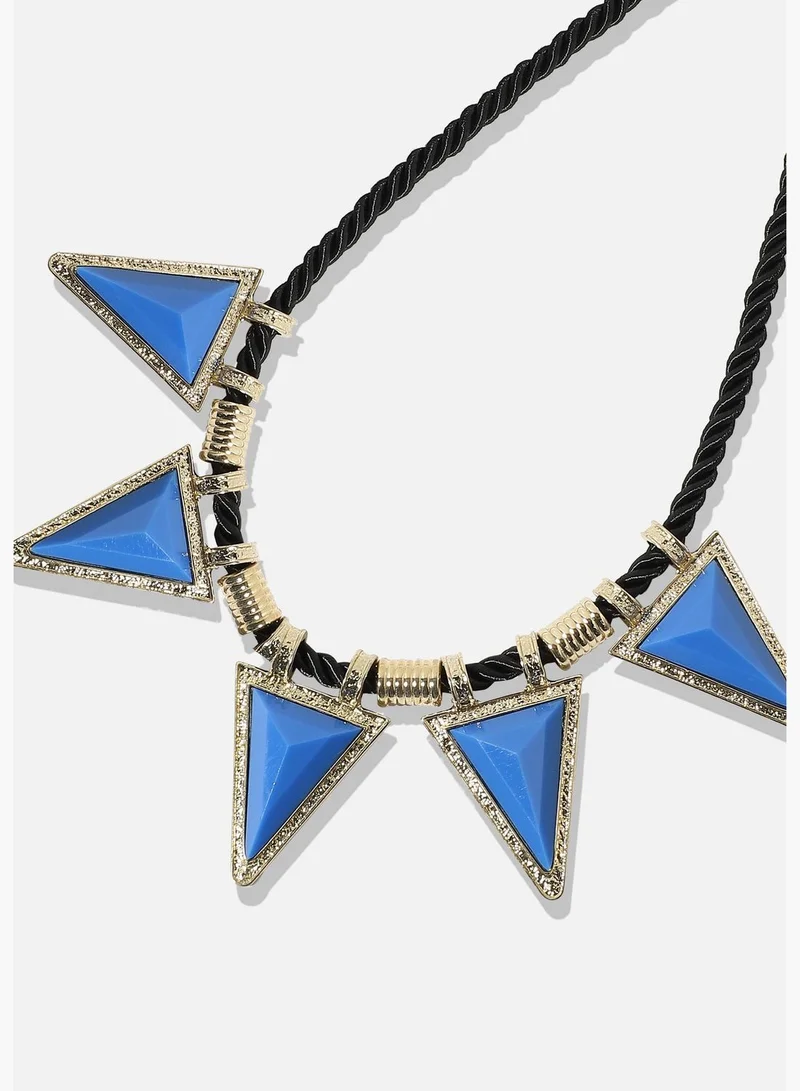 SOHI Gold Plated Designer Stone Party Necklace For Women