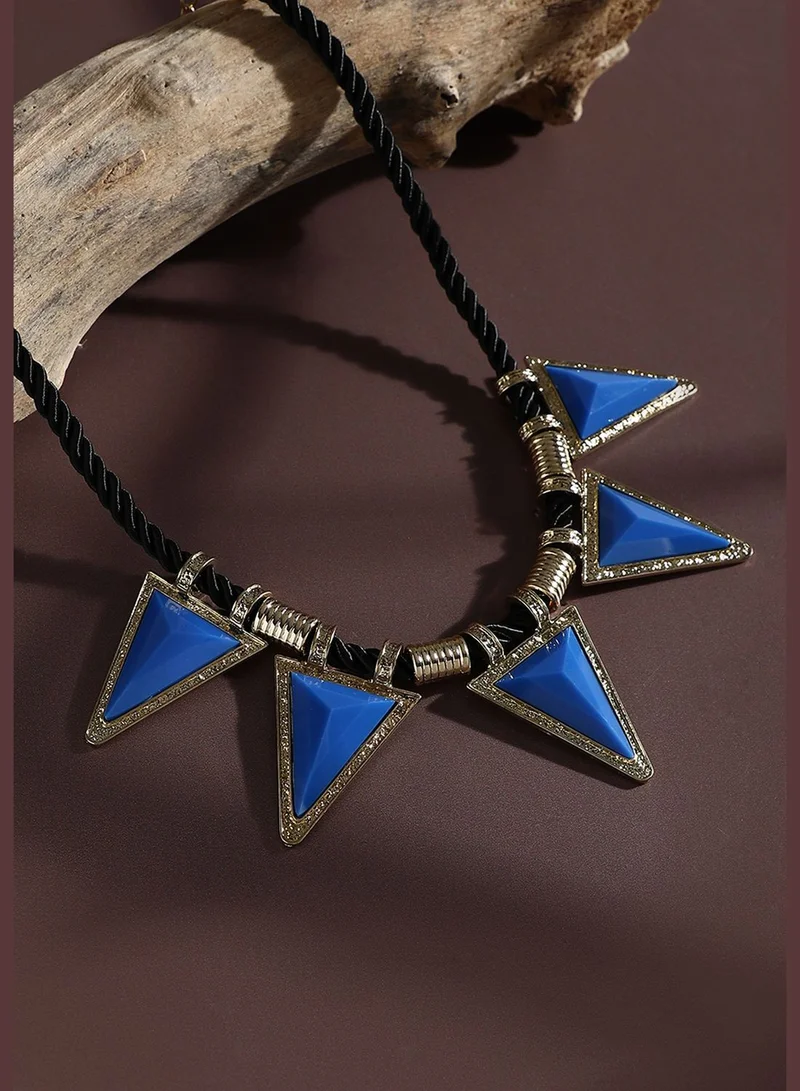 SOHI Gold Plated Designer Stone Party Necklace For Women