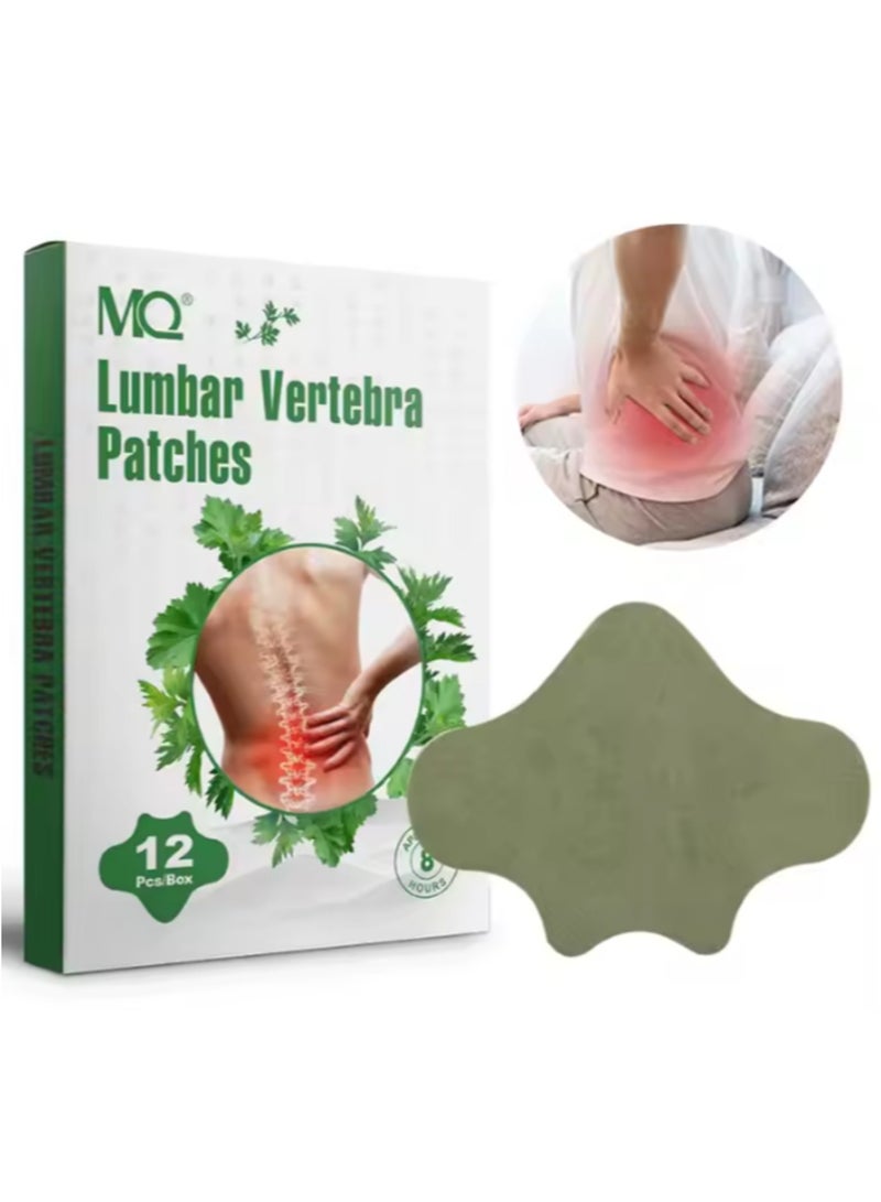 ام كيو 12 Count Lumbar Patches, Heat Patches for Lumbar, Lumbar Relief Patches, Warming Herbal Patches Long-Lasting Relief for for Lumbar, Knee, Back, Neck, Shoulder - Image 2