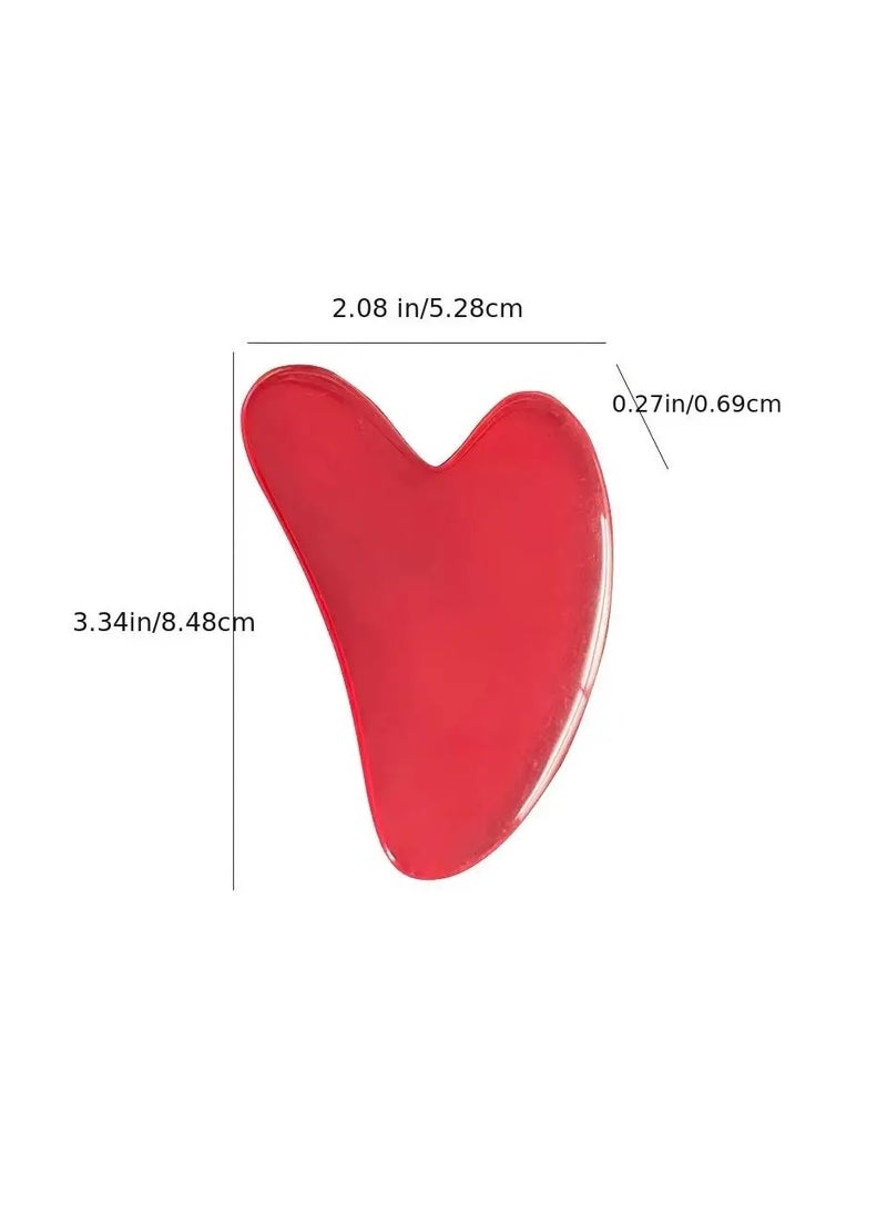 ORiTi Heart Shaped Gua Sha Board Resin Body Massager for Wrinkle Removal andSkin Care - white  - Image 5