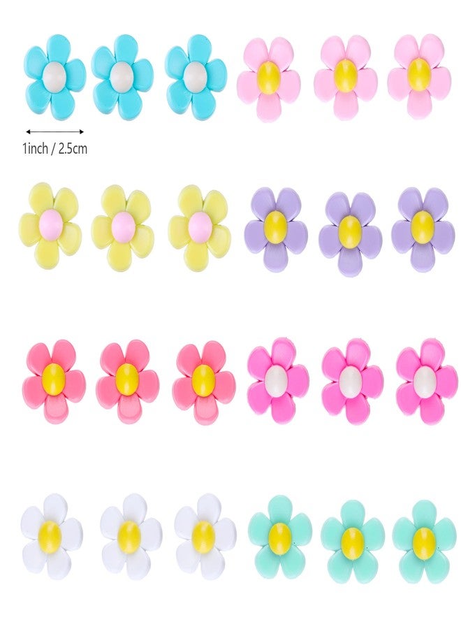 Vagocom 24Pcs Flower Charms Accessories for Bogg Bag, 8 Colors and 3 of Each Color,1inch/2.5cm Insert Decorative for Simply Southern Tote,Simple Modern Handbag and Rubber Beach Bag - Image 4