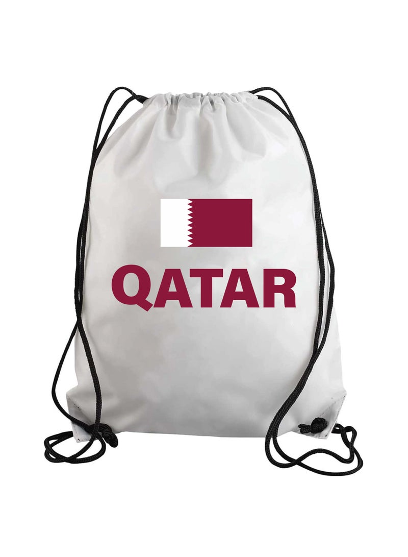 Qatar Soccer Drawstring Bag or Backpack Suitable for Adults and Kids and Sports Fans (Design 3)