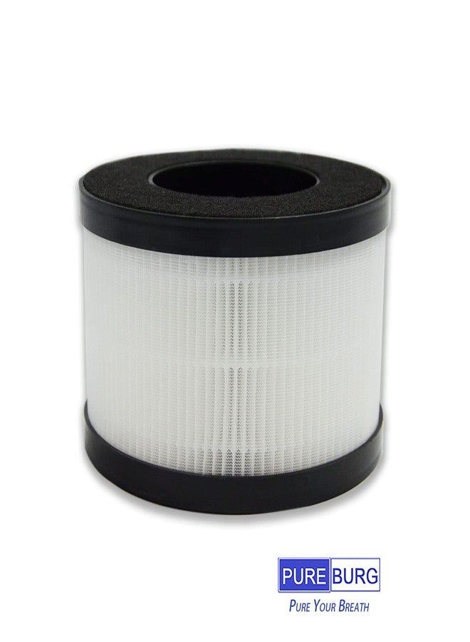 PUREBURG فلاتر بديلة من بيوربيرغ متوافقة مع جهاز تنقية الهواء هيموكس AP01 H01، عبوة من قطعتين، فلتر H13 HEPA ثلاثي المراحل، فلتر كربون نشط، فلتر 2 في 1 لتنقية الهواء من الغبار والمركبات العضوية المتطايرة - Image 3