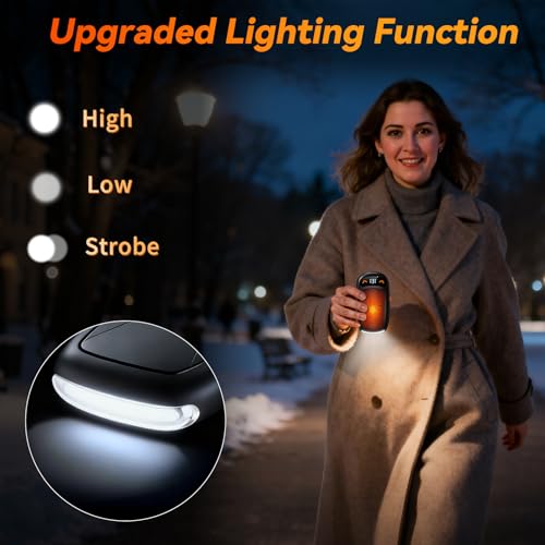 KYEKIO Rechargeable Hand Warmer 2Pack, AI Chips Electric Hand Warmers with LED Display, 3 Temps Portable Magnetic Handwarmers, Pocket-Sized Electronic Hand Warmers for Women, Man, Camping, Hunting, Christmas - Image 5