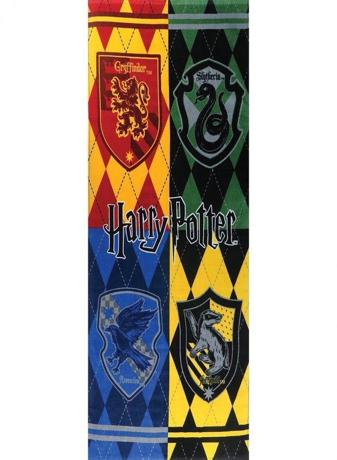 Jerry Leigh Harry Potter Houses 28x58 Beach Towel - Image 1