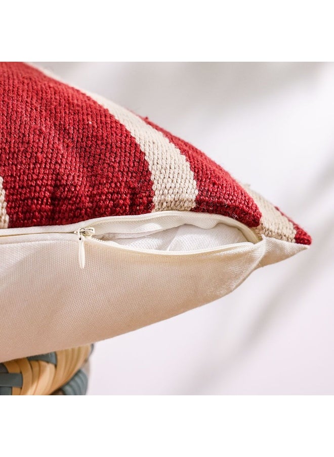 DANUBE HOME - Outdoor Woven Cushion | Patio Throw Pillow Winter Garden Farmhouse Decor Outdoor Furniture | Decorative Pillows For Outdoor Seating Chair Sofa Swings 45X45cm-Multi Color 231202708926 - Image 1