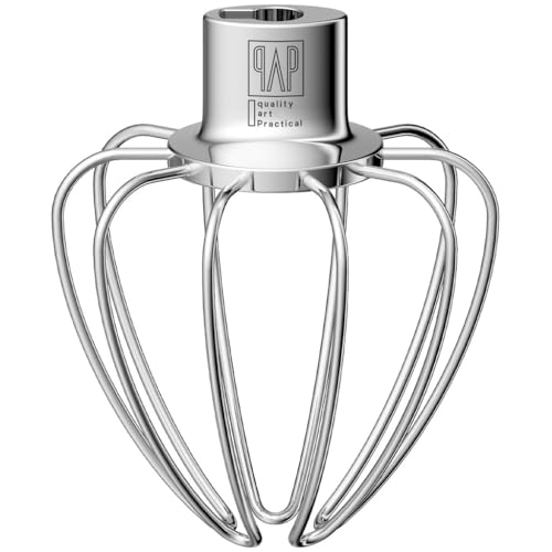 qAp quality art Practical Heavy Duty Whisk Attachment for KitchenAid Artisan Mini 3.5 Quart Tilt-Head Stand Mixers- Extra Thick Stainless Steel Wire Whip for Fast Whipping, Perfect for Large Batches, Dishwasher Safe - Image 1