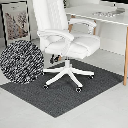 RccugmatS Chair Mat for Hardwood Tile Floor 47 x 52 Heavy Duty Office Chair Mat for Rolling Chairs Easy Glide Anti Slip NonCurve Floor Protector for Home Office Gray