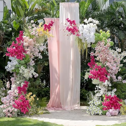 CURATED CART Bougainvillea Artificial Flowers 30 Inch Pink - 2PCS Realistic Silk Faux Flower, UV Resistant Long Stem, Fake Hanging Vines for Outdoor Wedding Arch, Garden, Porch, Patio & Home Decor - Image 3
