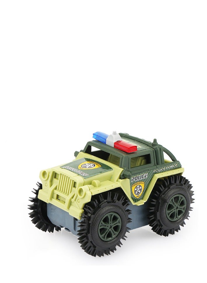 السيميا لعبة سيارة كهربائية بهلوانية، مركبة للطرق الوعرة مع وظيفة الانقلاب، 10.5 × 7 × 8 سم، للأعمار من 3 سنوات فما فوق