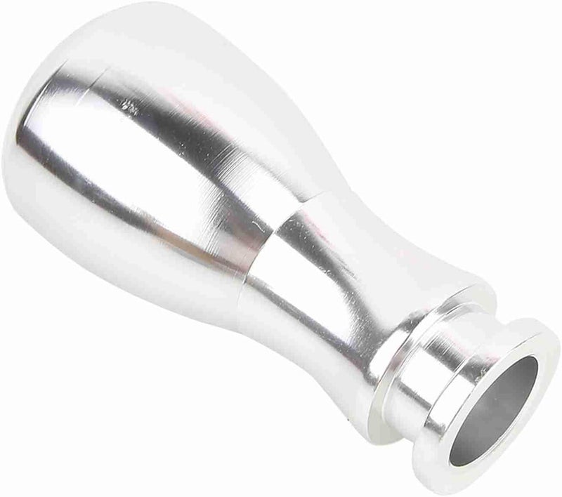 Universal 5 Speed Gear Stick Shift Knob, Aluminum Alloy Manual Automatic Transmission Shifter Lever Knob with 3 Rubber Gaskets for Cars Trucks (Silver) - Image 2