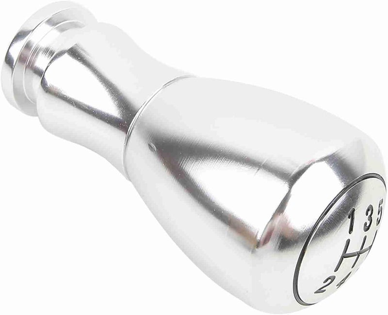 Universal 5 Speed Gear Stick Shift Knob, Aluminum Alloy Manual Automatic Transmission Shifter Lever Knob with 3 Rubber Gaskets for Cars Trucks (Silver) - Image 3