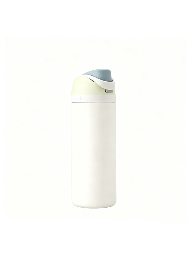 Owala 24cm Slim 7cm Diameter Flip Sip Stainless Steel Water Bottle, Iced Breeze Pastel Leakproof Thermal Flask, 24 Hours Cold & 12 Hours Hot Reusable Travel Mug for Gym, Hiking, Beach, Library, Picnic & Daily Office Use - Image 1